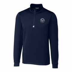 New York Mets Cutter & Buck Traverse Eco Tri-Blend DryTec Quarter-Zip Jacket - Navy Jackets