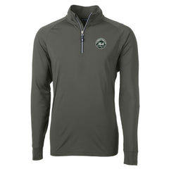 New York Mets Cutter & Buck Adapt Eco Raglan Quarter-Zip Jacket - Olive Jackets