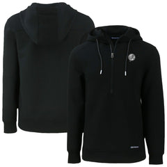New York Yankees Cutter & Buck Roam Eco Recycled Tri-Blend Half-Zip Hoodie - Black Hoodies
