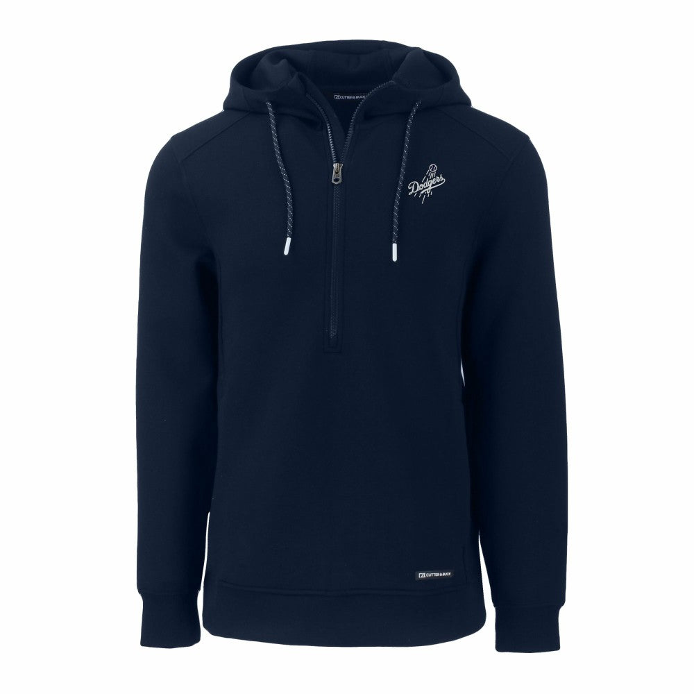 Los Angeles Dodgers Cutter & Buck Roam Eco Recycled Tri-Blend Half-Zip Hoodie - Navy Hoodies