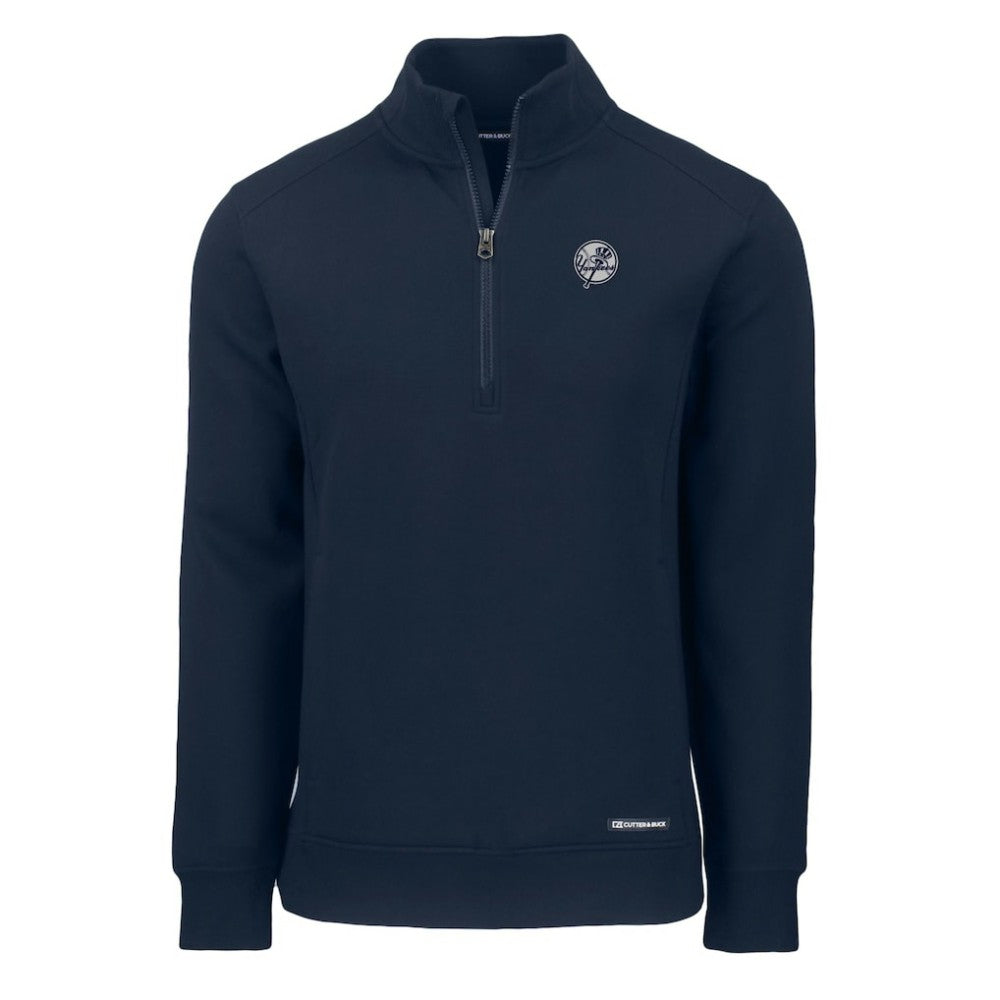 New York Yankees Cutter & Buck Roam Eco Quarter-Zip Jacket - Navy Jackets