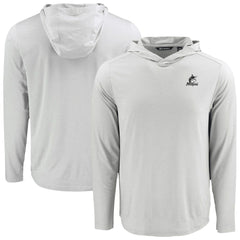 Miami Marlins Cutter & Buck Coastline Epic Comfort Eco Recycled Hoodie T-Shirt - Gray Hoodies