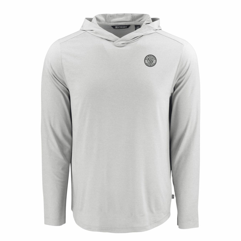 Milwaukee Brewers Cutter & Buck Coastline Epic Comfort Eco Recycled Hoodie T-Shirt - Gray Hoodies