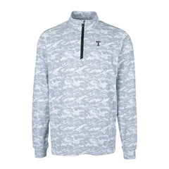 Texas Rangers Cutter & Buck Traverse Eco Camo Tri-Blend DryTec Quarter-Zip Top - Charcoal Tops