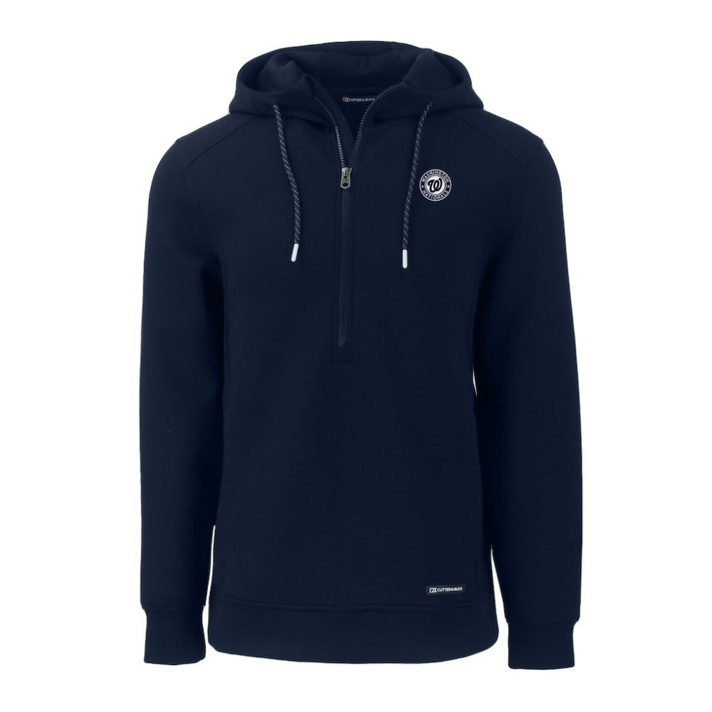 Washington Nationals Cutter & Buck Roam Eco Recycled Half-Zip Hoodie - Navy Hoodies