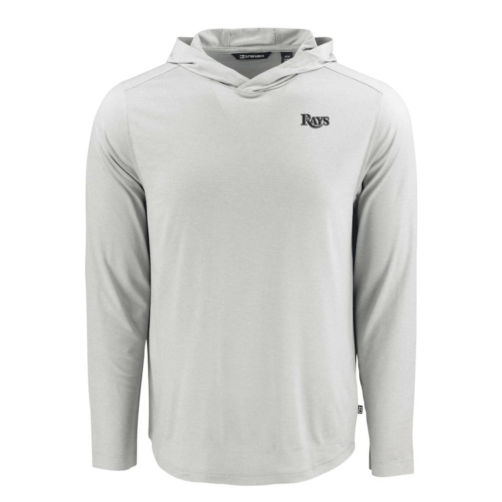 Tampa Bay Rays Cutter & Buck Coastline Epic Comfort Eco Recycled Long Sleeve Hoodie T-Shirt - Gray Hoodies