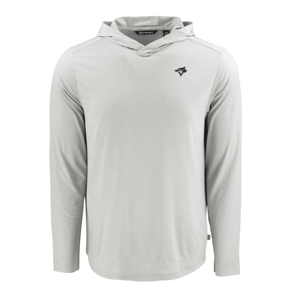 Toronto Blue Jays Cutter & Buck Coastline Epic Comfort Eco Recycled Long Sleeve Hoodie T-Shirt - Gray Hoodies