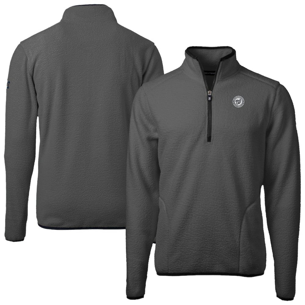 Washington Nationals Cutter & Buck Cascade Eco Fleece Quarter-Zip Jacket - Gray Jackets