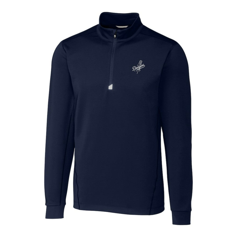 Los Angeles Dodgers Cutter & Buck Big & Tall Traverse Stretch Quarter-Zip Pullover Top - Navy Pullover
