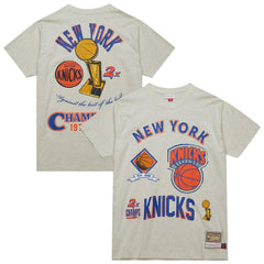 New York Knicks Hardwood Classics Legacy Defined Retro Championship T-Shirt Oatmeal - Mitchell & Ness
