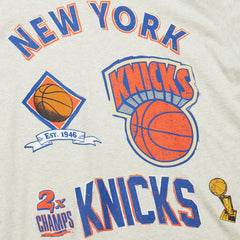 New York Knicks Hardwood Classics Legacy Defined Retro Championship T-Shirt Oatmeal - Mitchell & Ness