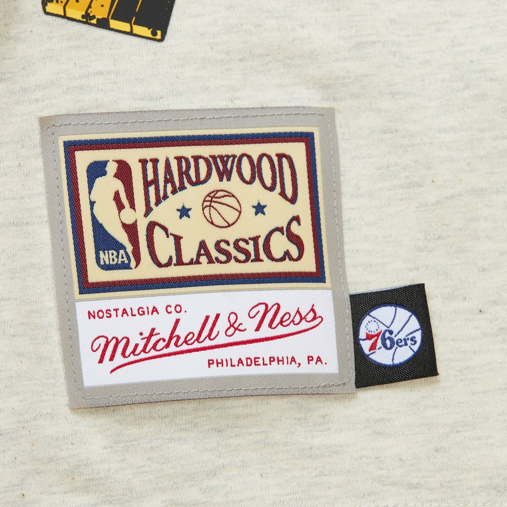 Philadelphia 76ers Hardwood Classics Legacy Defined Retro Championship T-Shirt Oatmeal - Mitchell & Ness