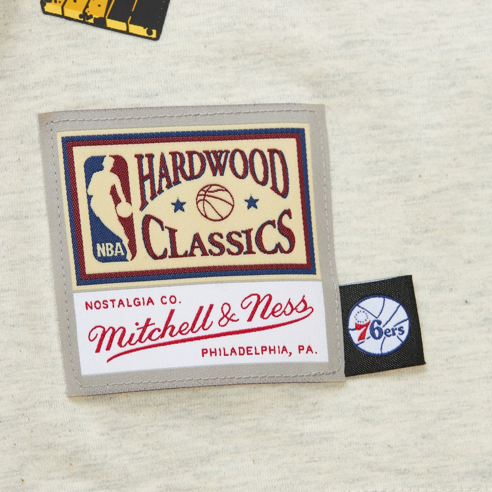 Philadelphia 76ers Hardwood Classics Legacy Defined Retro Championship T-Shirt Oatmeal - Mitchell & Ness