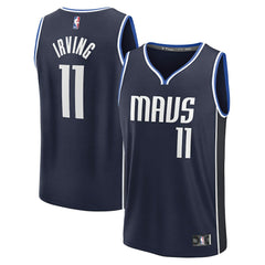 Kyrie Irving Dallas Mavericks Fast Break Replica Player Jersey Statement Editi- Navy - Fanatics