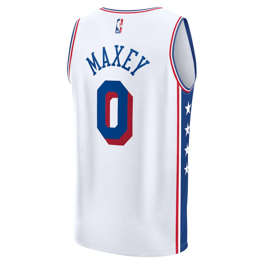Tyrese Maxey Philadelphia 76ers Youth Fast Break Replica Player Jersey Association Edition White - Fanatics