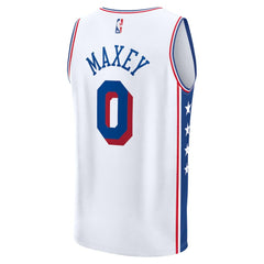Tyrese Maxey Philadelphia 76ers Youth Fast Break Replica Player Jersey Association Edition White - Fanatics