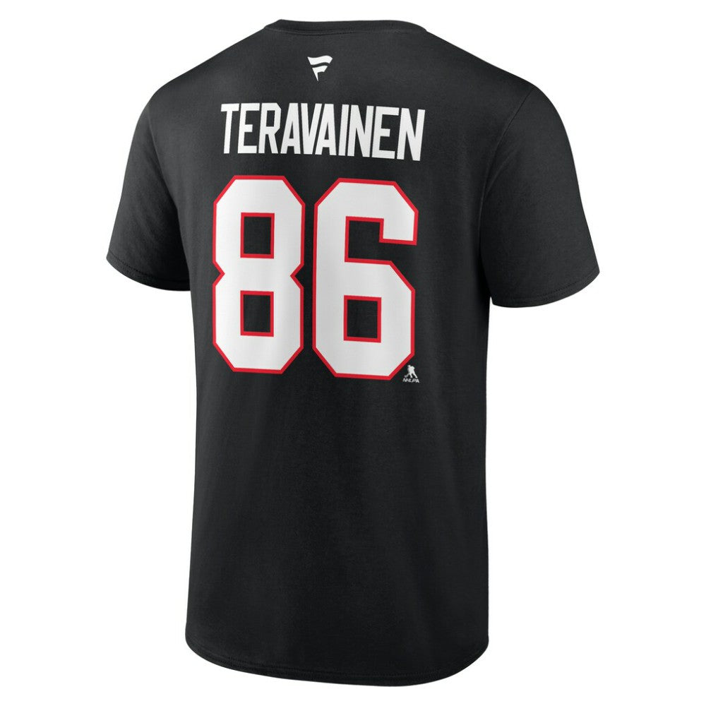 Teuvo Teravainen Chicago Blackhawks Fanatics Authentic Stack Name & Number T-Shirt - Black | US 202015348