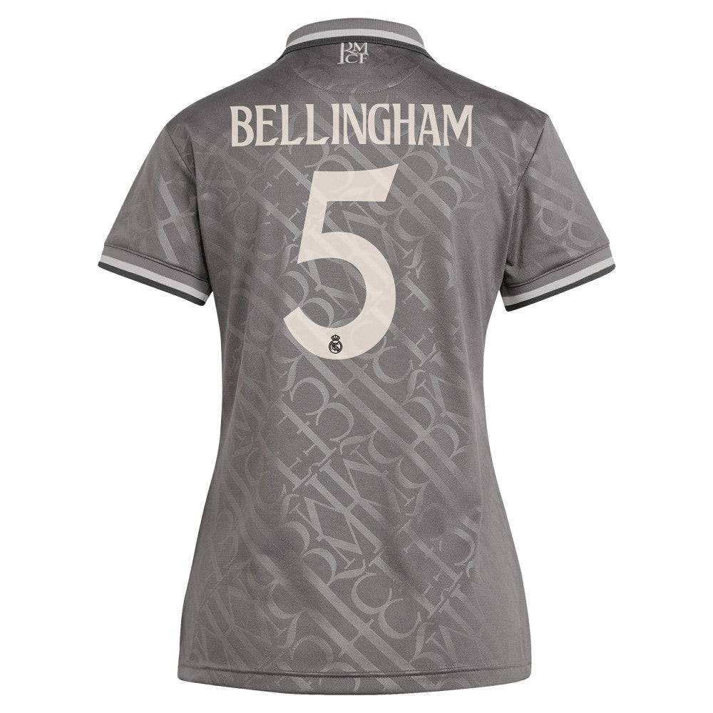 Jude Bellingham Real Madrid Originals Women's 2024/25 Third Replica Player Jersey Charcoal - Adidas on sale
