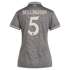 Jude Bellingham Real Madrid Originals Women's 2024/25 Third Replica Player Jersey Charcoal - Adidas on sale