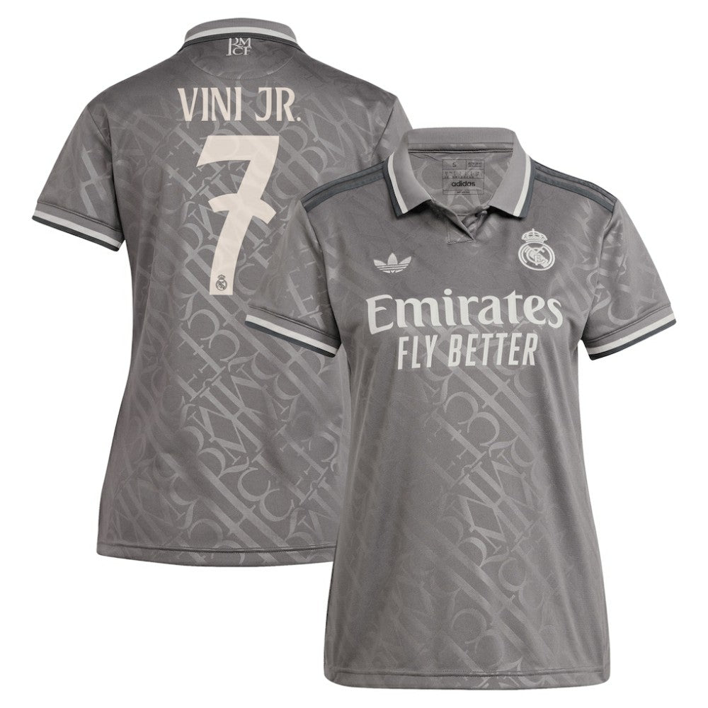 Vini Jr. Real Madrid Originals Women's 2024/25 Third Replica Player Jersey Charcoal - Adidas outlet