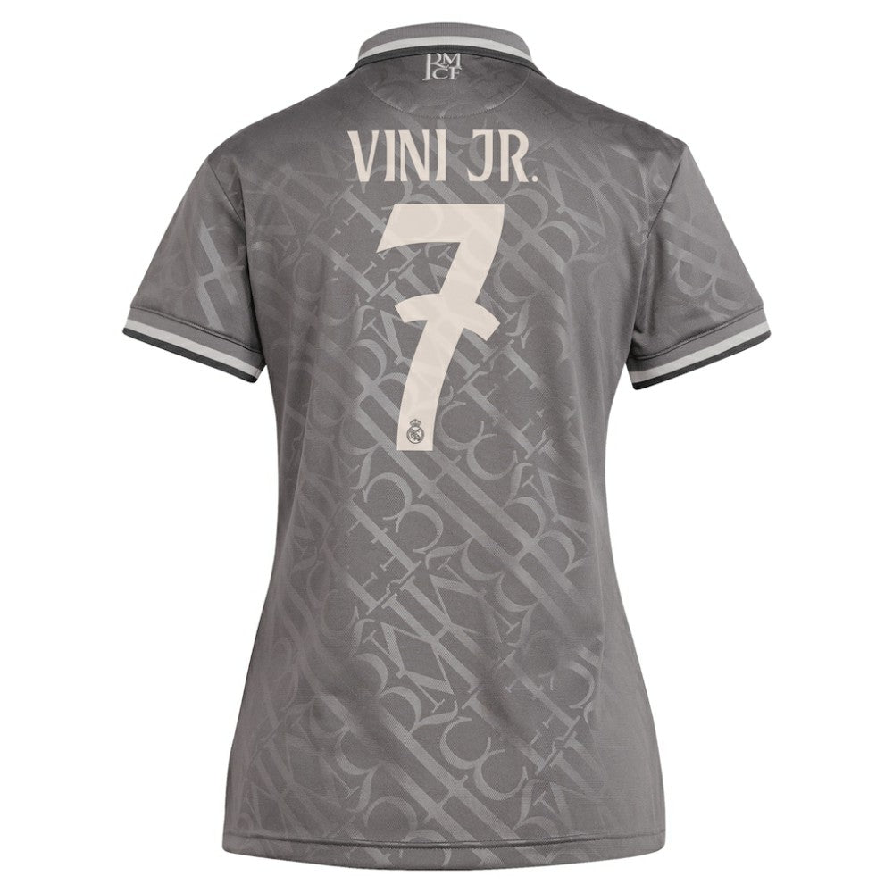 Vini Jr. Real Madrid Originals Women's 2024/25 Third Replica Player Jersey Charcoal - Adidas outlet