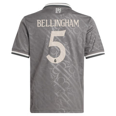 Jude Bellingham Real Madrid Originals Youth 2024/25 Third Replica Player Jersey Charcoal - Adidas