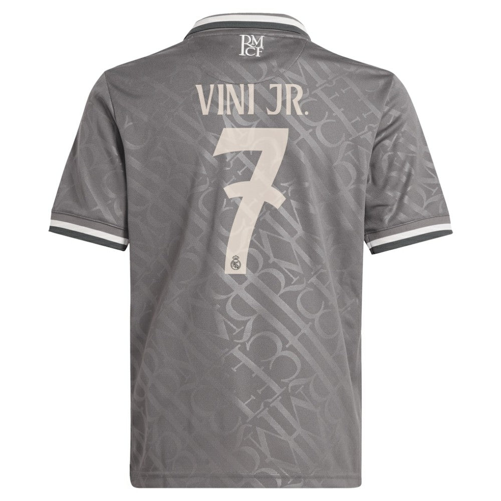 Vini Jr. Real Madrid Originals Youth 2024/25 Third Replica Player Jersey Charcoal - Adidas on sale
