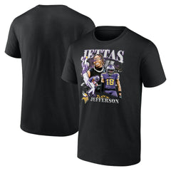 Justin Jefferson Minnesota Vikings Notorious Player Graphic T-Shirt - Black T-shirts