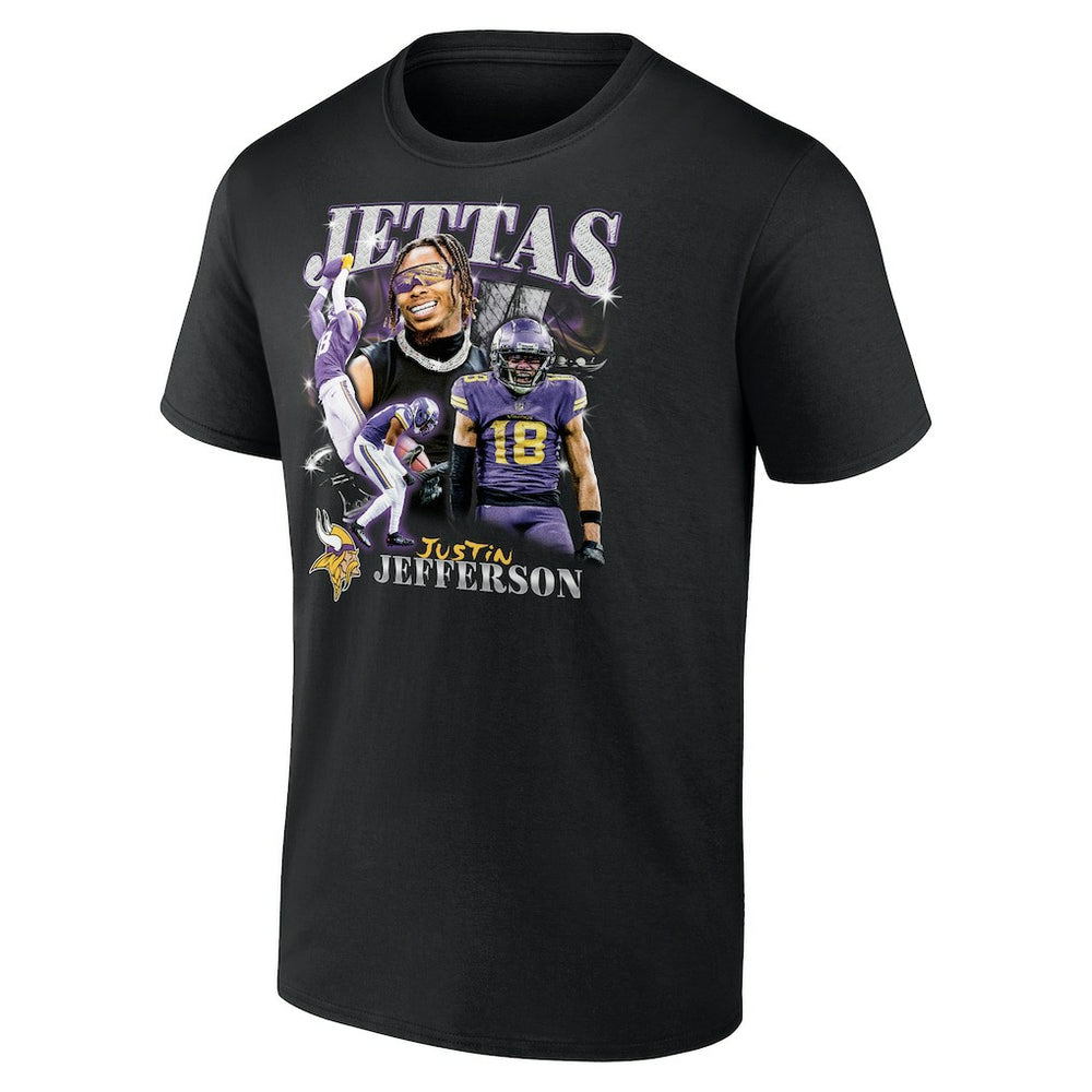 Justin Jefferson Minnesota Vikings Notorious Player Graphic T-Shirt - Black T-shirts