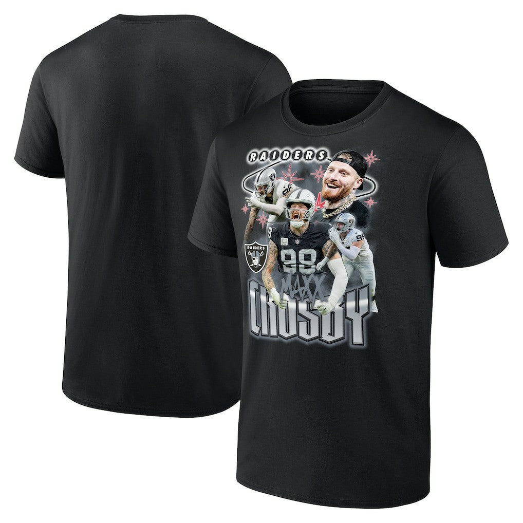 Maxx Crosby Las Vegas Raiders Notorious Player Graphic T-Shirt - Black T-shirts