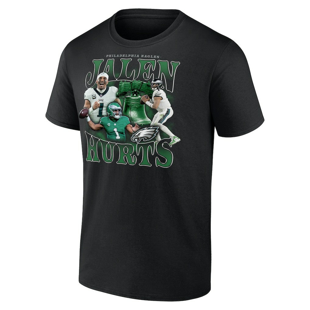Jalen Hurts Philadelphia Eagles Notorious Player Graphic T-Shirt - Black T-shirts