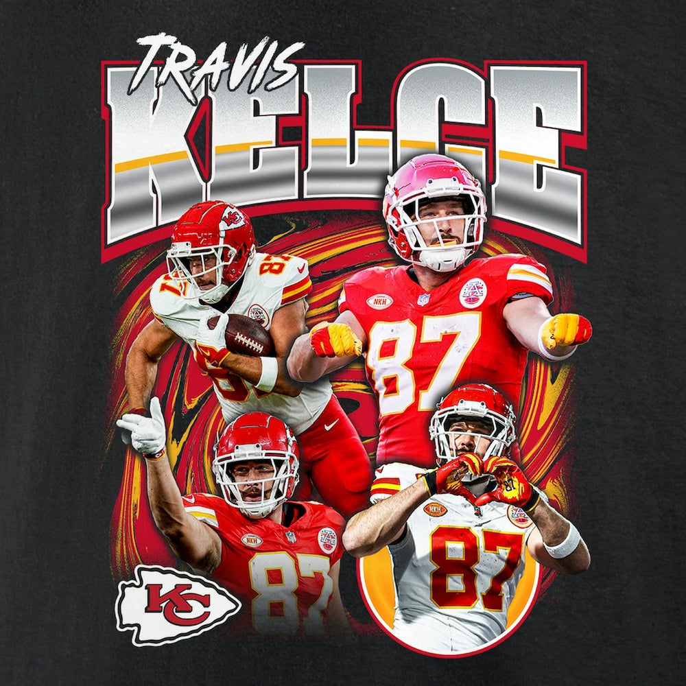 Travis Kelce Kansas City Chiefs Notorious Player Graphic T-Shirt - Black T-shirts