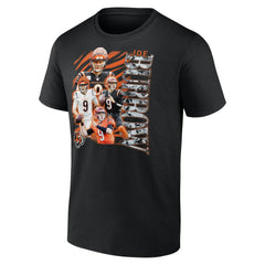 Joe Burrow Cincinnati Bengals Notorious Player Graphic T-Shirt - Black T-shirts