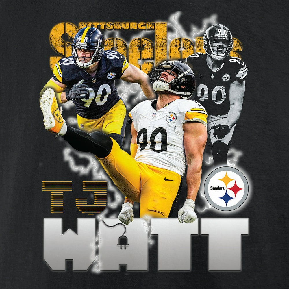 T.J. Watt Pittsburgh Steelers Notorious Player Graphic T-Shirt - Black T-shirts