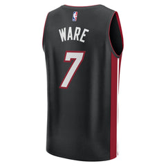 Kel'el Ware Miami Heat Fast Break Replica Player Jersey Icon Edition Black - Fanatics