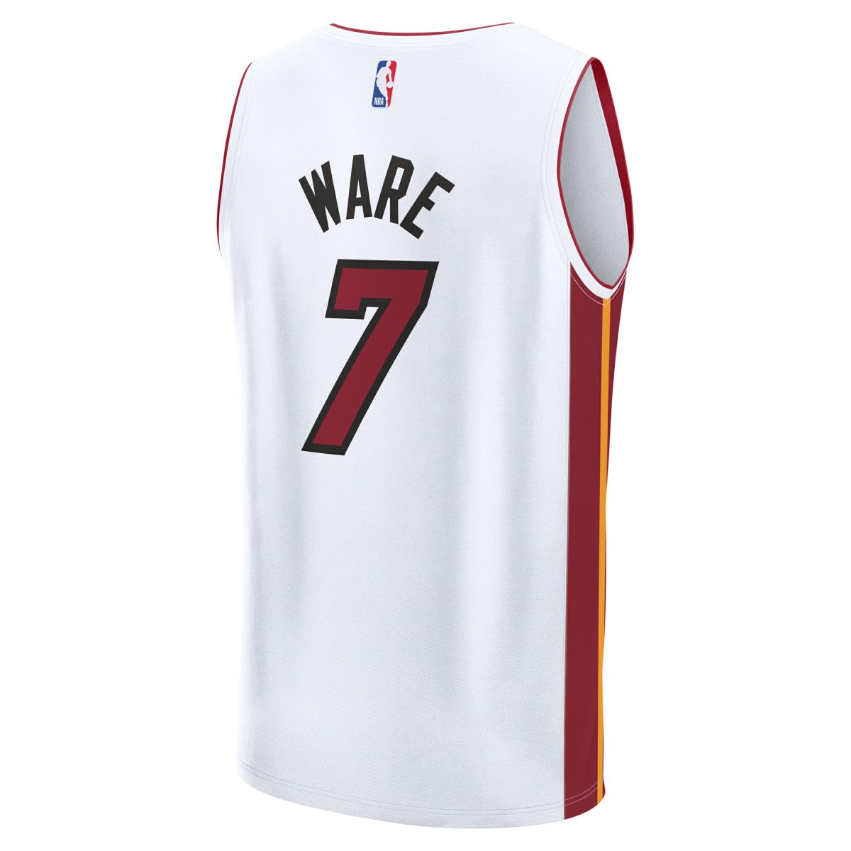 Kel'el Ware Miami Heat Youth Fast Break Replica Player Jersey Association White Edition - Fanatics