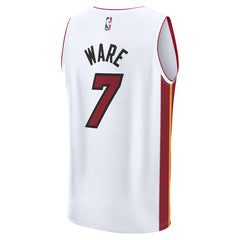 Kel'el Ware Miami Heat Youth Fast Break Replica Player Jersey Association White Edition - Fanatics