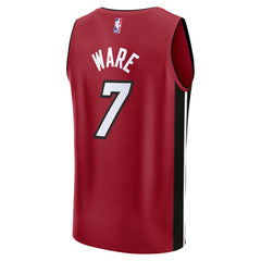 Kel'el Ware Miami Heat Youth Fast Break Player Jersey Statement Edition Red - Fanatics