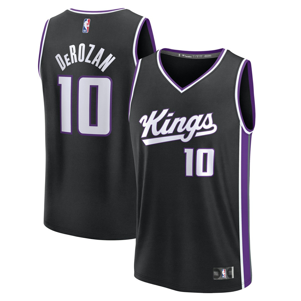 DeMar DeRozan Sacramento Kings Fast Break Replica Player Jersey Icon Edition Black - Fanatics