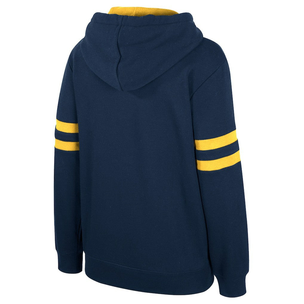 Denver Nuggets Stadium Essentials Women's Road Game Pullover Hoodie Navy
