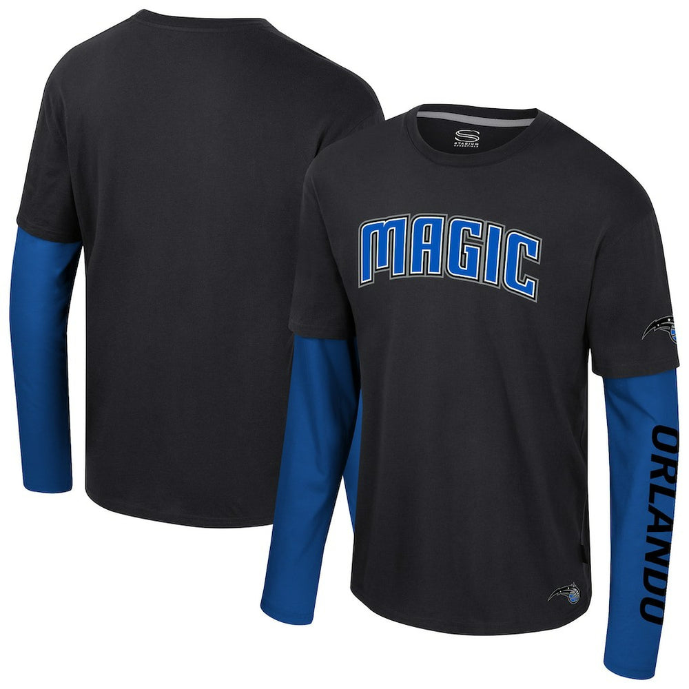Orlando Magic Stadium Essentials Unisex Spectator 2fer Long Sleeve T-Shirt Black outlet