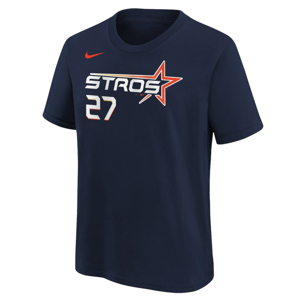 Jose Altuve Houston Astros Nike Youth Fuse City Connect Name & Number T-Shirt - Navy T-shirts