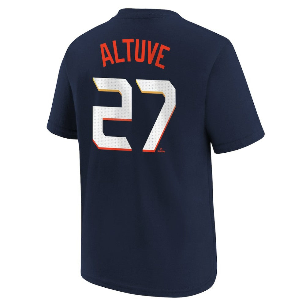 Jose Altuve Houston Astros Nike Youth Fuse City Connect Name & Number T-Shirt - Navy T-shirts