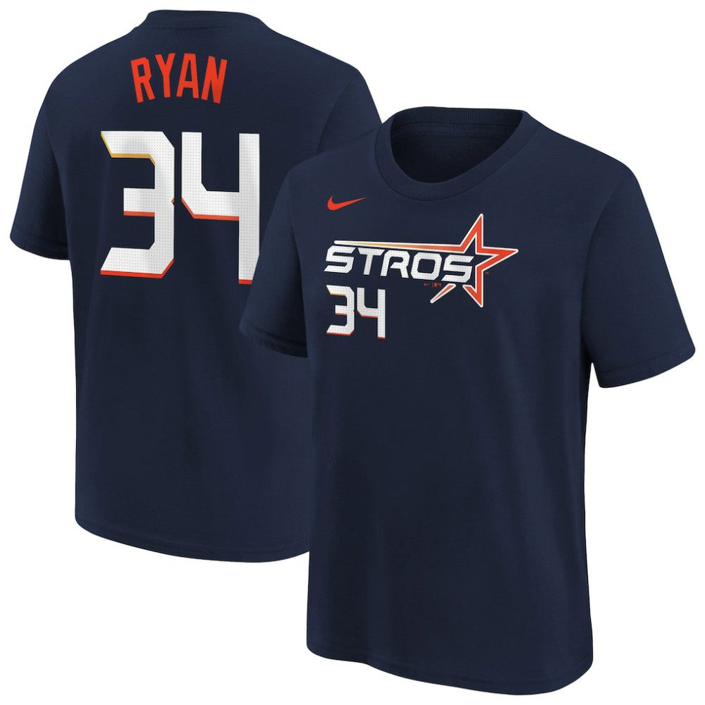 Nolan Ryan Houston Astros Nike Youth Fuse City Connect Name & Number T-Shirt - Navy T-shirts