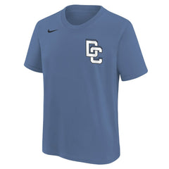 CJ Abrams Washington Nationals Nike Youth Fuse City Connect Name & Number T-Shirt - Blue T-shirts