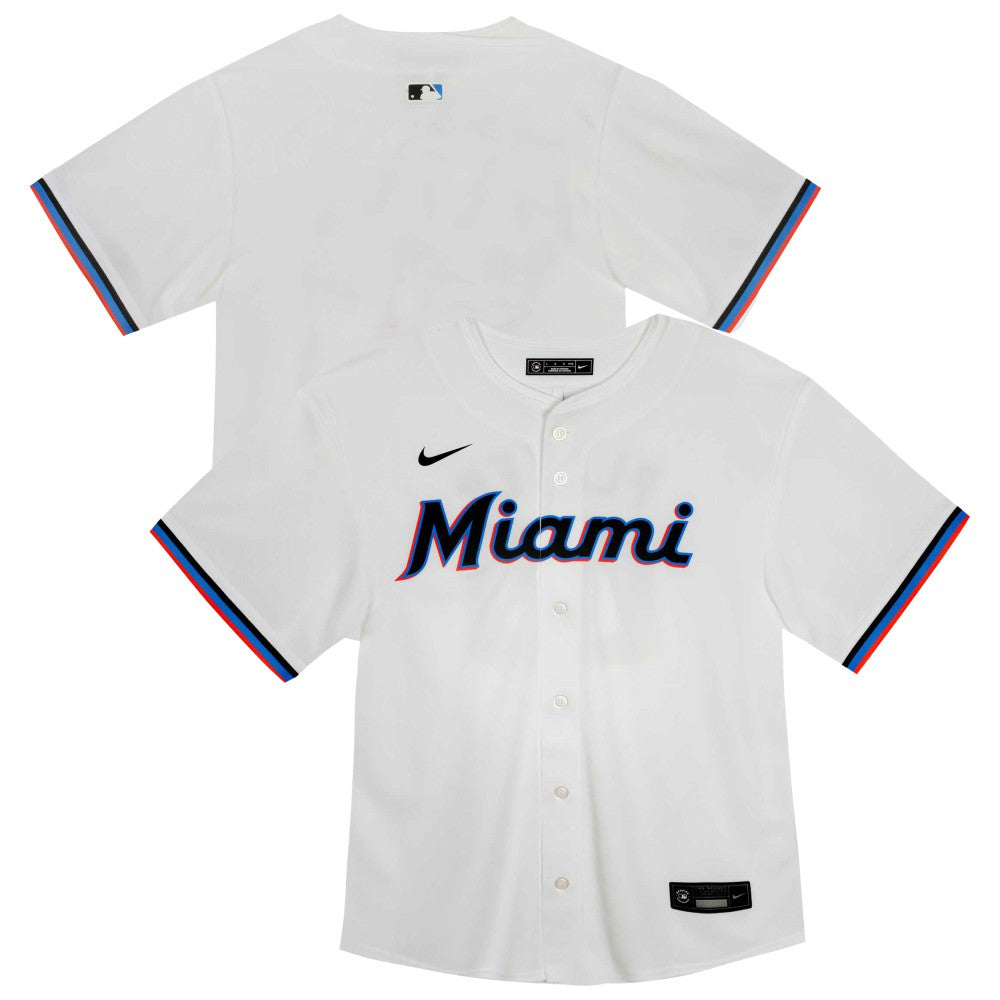 Miami Marlins Nike Youth Home Game Jersey - White Jerseys