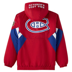 Montreal Canadiens OVO x Starter Half-Zip Hooded Jacket - Red | US 202034618