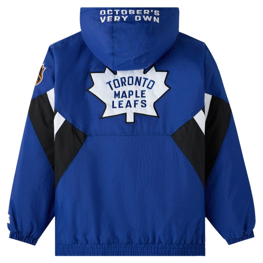 Toronto Maple Leafs OVO x Starter Half-Zip Hooded Jacket - Blue | US 202034620