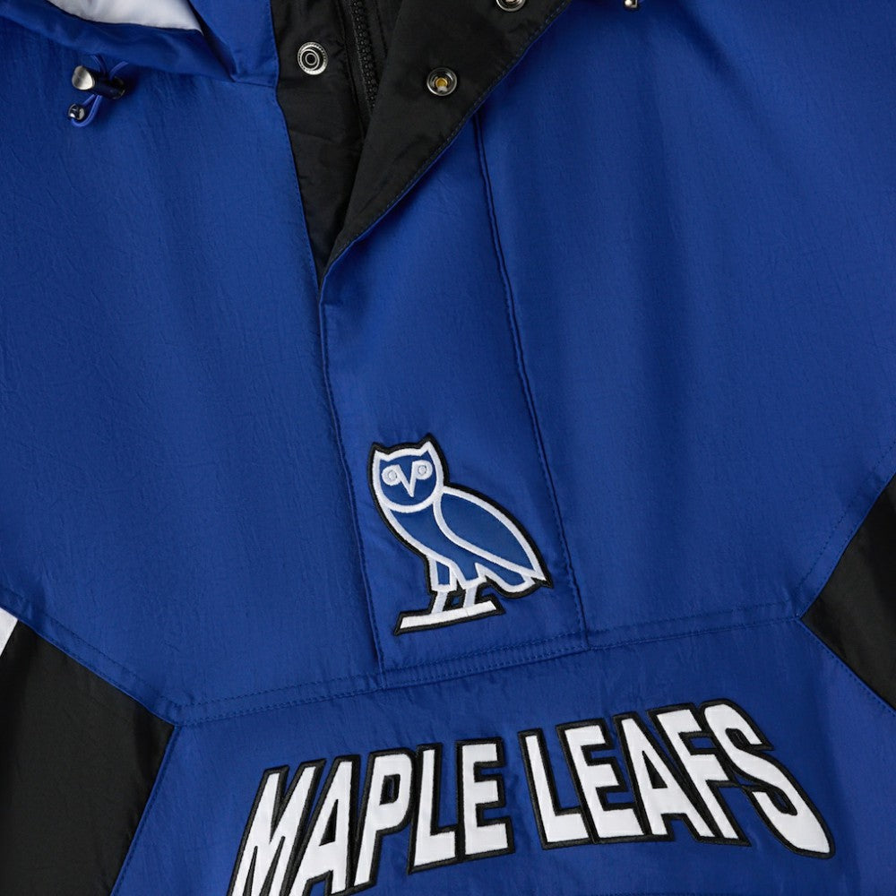 Toronto Maple Leafs OVO x Starter Half-Zip Hooded Jacket - Blue | US 202034620
