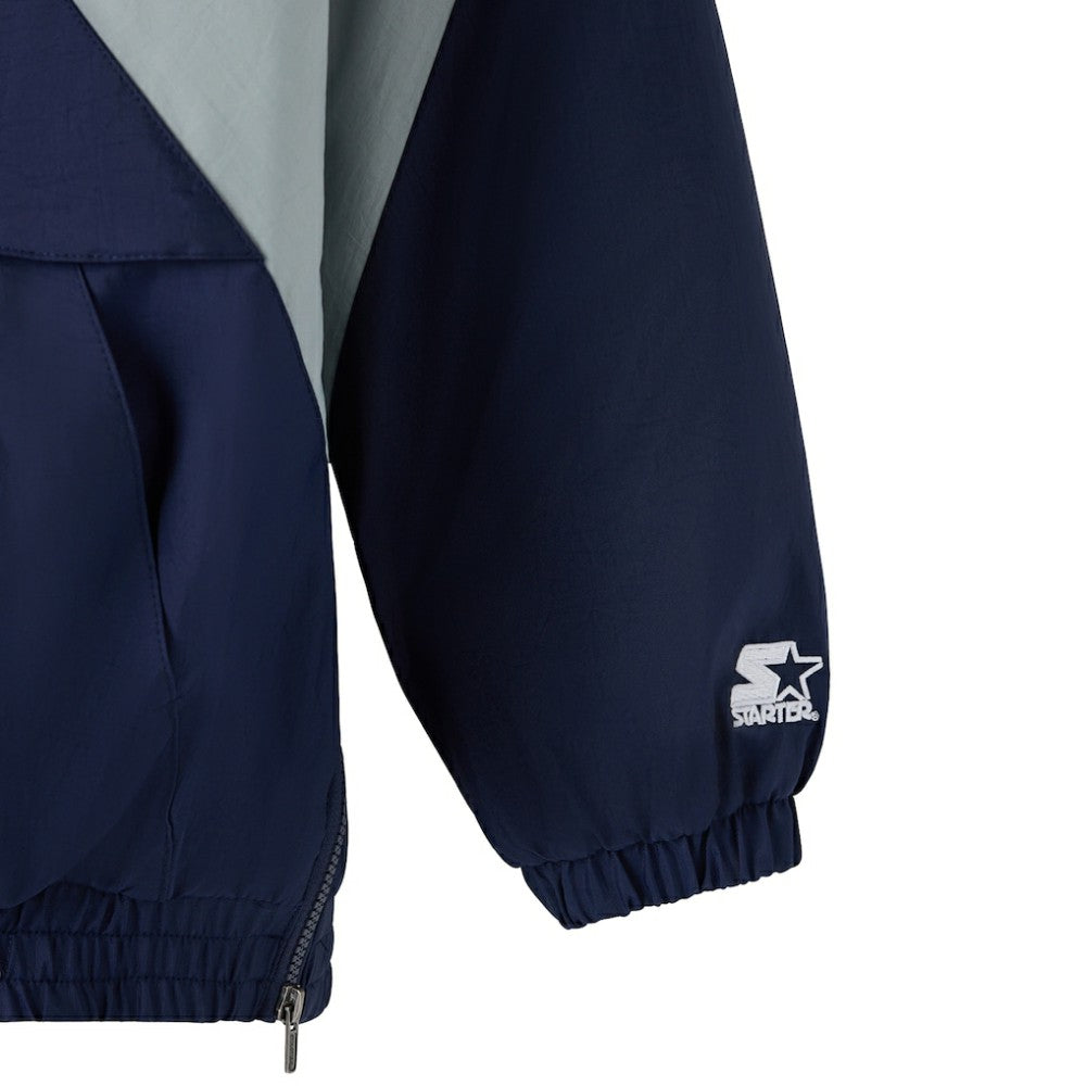 Vancouver Canucks OVO x Starter Half-Zip Hooded Jacket - Blue | US 202034621